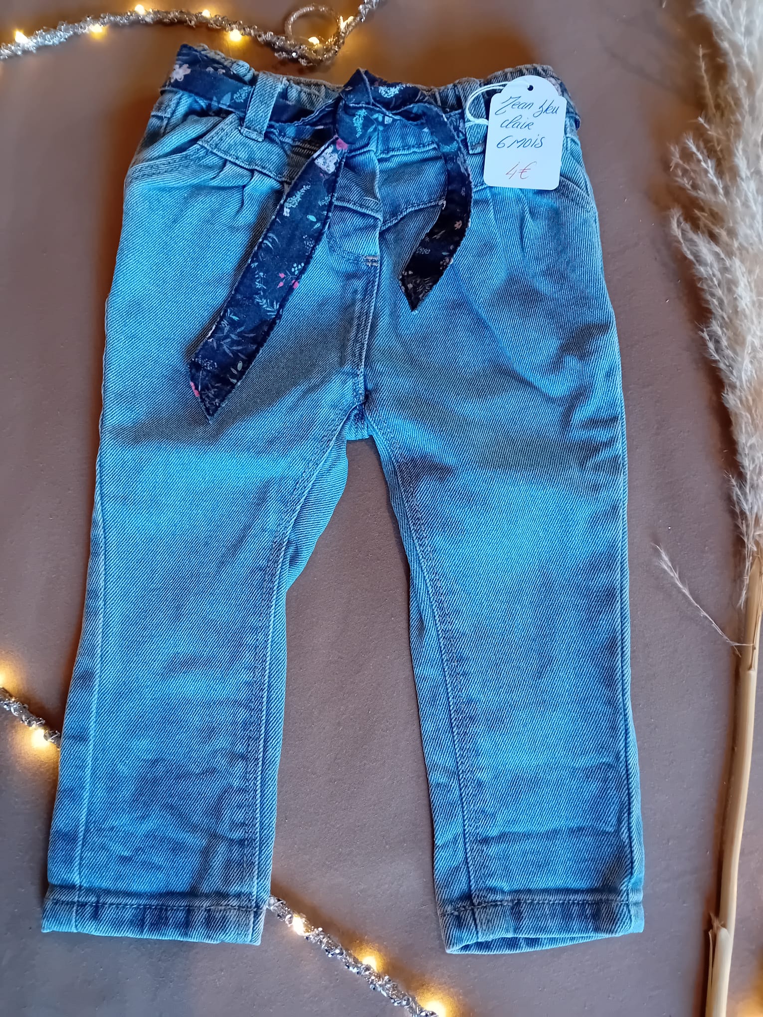 Jean clair avec ceinture déco  2