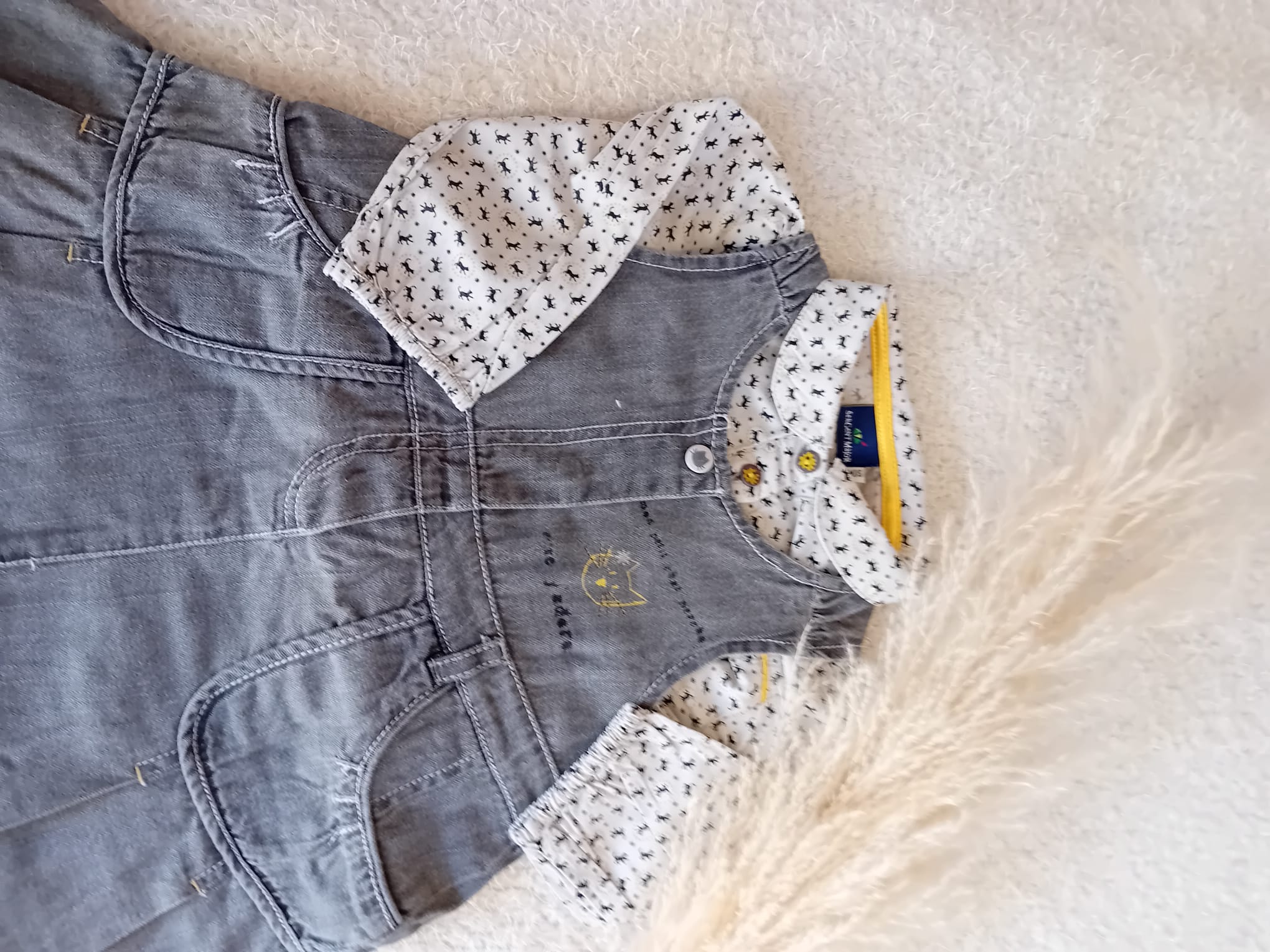 Robe salopette avec sa chemise  2